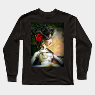 Greek Goddess Medusa Portrait Long Sleeve T-Shirt